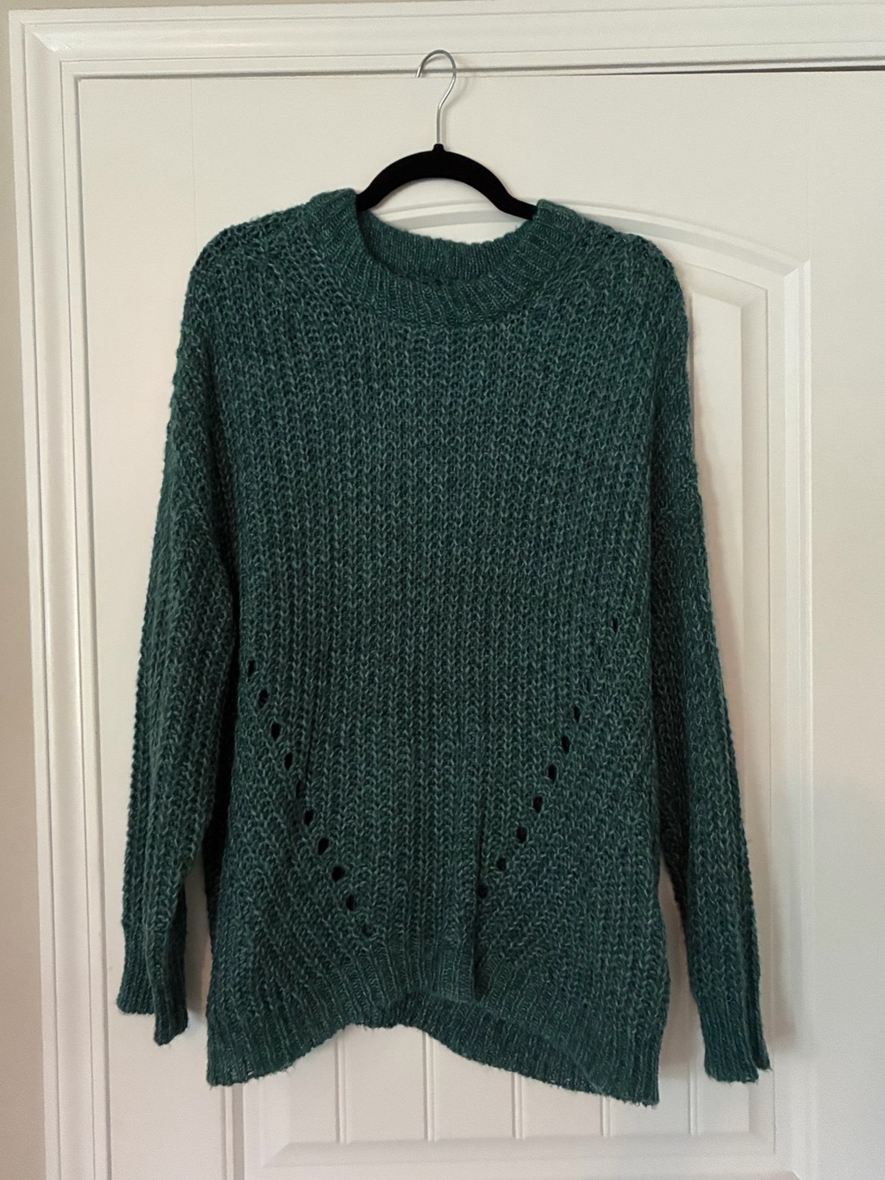 American Eagle Outfitters Teal Crewneck Sweater